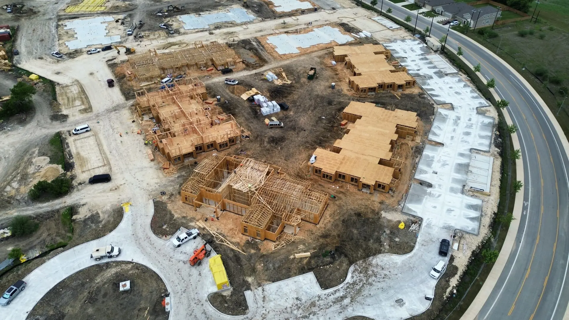 Multi-family residential wood framing in Central Texas